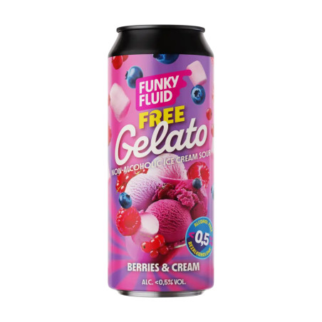 FUNKY FLUID FREE GELATO BERRIES & CREAM 0.50lt